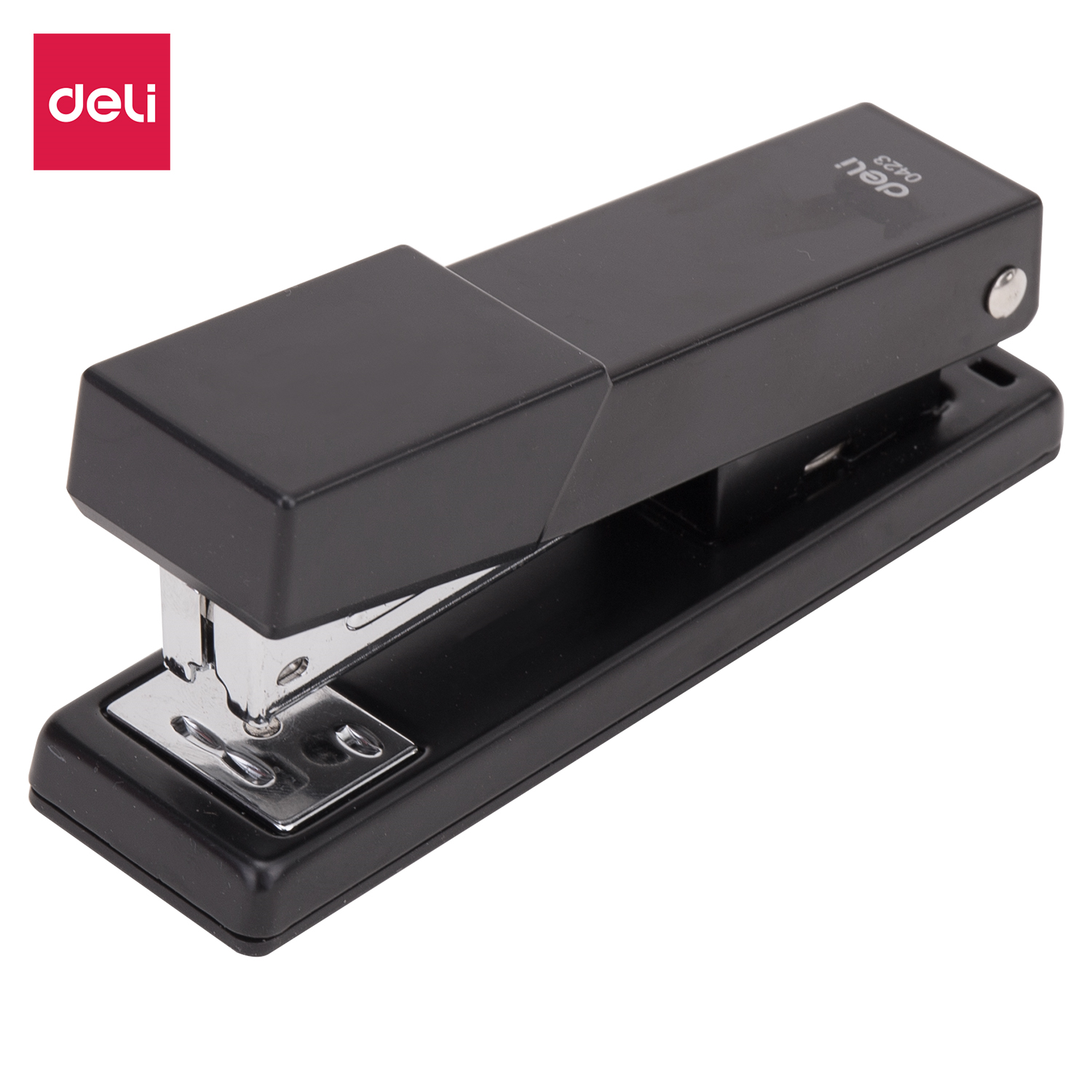 DELI PREMIUM METAL HALF STRIP STAPLER BLACK