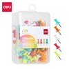 DELI PUSH PINS ASSORTED COLOURED BOX 100