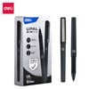 DELI UPAL PREMIUM GEL PEN MEDIUM 10MM BLACK BOX 12