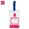DELI ID POUCH SOFT PORTRAIT 62 X 109MM CLEAR BOX 50