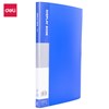 DELI DISPLAY BOOK NONREFILABLE SPINE 20 POCKET A4 BLUE