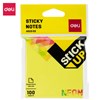 DELI STICK UP REPOSITIONAL NOTES 76 X 76MM 100 SHEETS 4 ASSORTED FLURO COLOURS