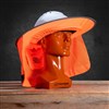 MOONDYNE POP UP HARD HAT BRIM WITH FLAP  ORANGE