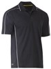 BISLEY COOL MESH POLO WITH REFLECTIVE PIPING  CHARCOAL  SIZE 4XL