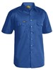 BISLEY MENS COOL LIGHTWEIGHT SHORT SLEEVE COTTON DRILL SHIRT  ROYAL  SIZE 6XL
