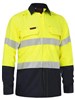 BISLEY BS8438T APEX 185 HI VIS FR RIPSTOP VENTED SHIRT WITH REFLECTIVE TAPE  YELLOWNAVY  SIZE 3XL