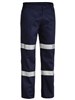 BISLEY BP6003T COTTON DRILL WORK PANTS WITH BIOMOTION TAPE  NAVY  SIZE 77R