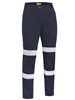 BISLEY BPLC6008T LADIES STRETCH COTTON DRILL CARGO PANTS WITH BIOMOTION REFLECTIVE TAPE  NAVY  SIZE 10