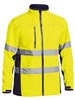BISLEY BJ6059T HI VIS SOFT SHELL JACKET WITH REFLECTIVE TAPE  YELLOWNAVY  SIZE 5XL