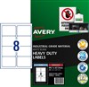 AVERY 959215 L4715 HEAVY DUTY LASER LABELS 8UP WHITE PACK 25