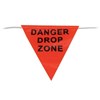 PROCHOICE DANGER DROP ZONE BUNTING TRIANGLE DAY SAFETY FLAGS 30M FLUORO ORANGE