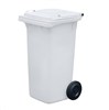 120L WHEELIE BIN WITH LID  WHITE