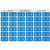 AVERY 43346 LATERAL FILE LABEL SIDE TAB YEAR CODE 6 25 X 38MM BLUE PACK 180