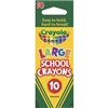 CRAYOLA LARGE SCHOOL CRAYONS ASSORTED PACK 10