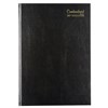 CUMBERLAND 52ECBK CASEBOUND DIARY 2 DAYS TO PAGE A5 BLACK