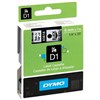 DYMO 43610 D1 LABELLING TAPE 6MM X 7M BLACK ON CLEAR