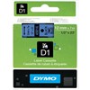 DYMO 45016 D1 LABELLING TAPE 12MM X 7M BLACK ON BLUE