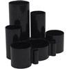 ITALPLAST DESK TIDY 6 COMPARTMENT BLACK DISCONTINUED