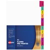 AVERY 85713 DIVIDER PLASTIC TAB JANDEC INDEX TAB A4 FLUORESCENT