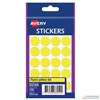 AVERY 932289 MULTIPURPOSE STICKERS CIRCLE 18MM FLURO YELLOW PACK 120