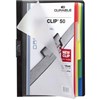 DURABLE DURACLIP DOCUMENT FILE PORTRAIT 50 SHEET CAPACITY INDEX TABS A4 BLACK