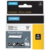 DYMO SD18488 RHINO INDUSTRIAL TAPE FLEXIBLE NYLON 12MM BLACK ON WHITE