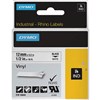 DYMO SD18444 RHINO INDUSTRIAL TAPE VINYL 12MM BLACK ON WHITE