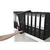 MARBIG LEVER ARCH FILE REINFORCED SPINE 75MM FOOLSCAP MOTTLE BLACK
