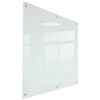 RAPIDLINE GLASS WRITING BOARD WITH CHROME FITTINGS 2400 X 1200 X 15MM WHITE