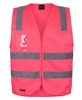 JBS HIVIS DN ZIP SAFETY VEST WITH TAPE  PINK  SIZE LARGE
