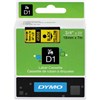 DYMO 45808 D1 LABELLING TAPE 19MM X 7M BLACK ON YELLOW