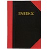 BLACK AND RED NOTEBOOK CASEBOUND RULED AZ INDEX 200 PAGE A5
