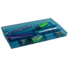 ITALPLAST DRAWER TIDY 8 COMPARTMENT TINTED BLUE