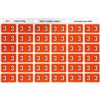 AVERY 43343 LATERAL FILE LABEL SIDE TAB YEAR CODE 3 25 X 38MM DARK ORANGE PACK 180