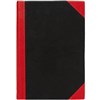 BLACK AND RED NOTEBOOK CASEBOUND RULED 200 PAGE A5