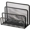 ITALPLAST WIRE MESH LETTER HOLDER SORTER BLACK