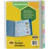 MARBIG COPYSAFE DIVIDER POCKET PP 10TAB A4 ASSORTED