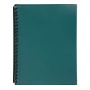 MARBIG DISPLAY BOOK REFILLABLE 20 POCKET A4 DARK GREEN