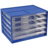 ITALPLAST DOCUMENT CABINET 5 DRAWER 255 X 330 X 230MM A4 BLUEBERRY