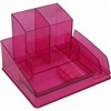 ITALPLAST DESK ORGANISER TINTED PINK