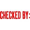 XSTAMPER CXBN 1048 PREINKED MESSAGE STAMP CHECKED BY 42 X 13MM RED