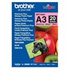BROTHER BP71G PREMIUM PLUS GLOSSY PHOTO PAPER 260GSM A3 WHITE PACK 20