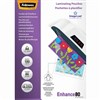FELLOWES ENHANCE LAMINATING POUCH GLOSS 80 MICRON A4 CLEAR PACK 100