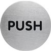 DURABLE PICTOGRAM SIGN PUSH 65MM STAINLESS STEEL
