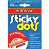 SELLOTAPE STICKY DOTS PERMANENT MEDIUM PACK 64