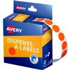 AVERY 937298 ROUND LABEL DISPENSER 14MM FLUORO RED BOX 700