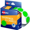 AVERY 937297 ROUND LABEL DISPENSER 24MM FLUORO GREEN BOX 350