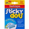 SELLOTAPE STICKY DOTS REMOVEABLE MEDIUM PACK 64 BONUS 16