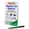 FIRST AIDERS CHOICE REGISTER OF INJURIES BOOK AND PEN