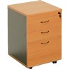 RAPID WORKER MOBILE PEDESTAL 3DRAWER LOCKABLE 690 X 465 X 447MM CHERRYIRONSTONE